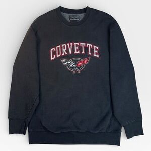 Steve & Barry’s Vintage Corvette Black Oversized Crewneck Sweatshirt S/M